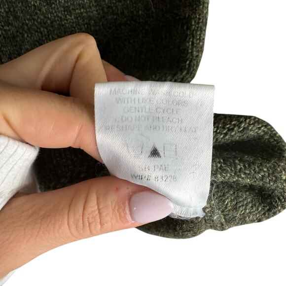 Woolrich Olive Heather Knit 100% Wool 1/4 Zip Pullover Layering Sweater - Picture 8 of 8